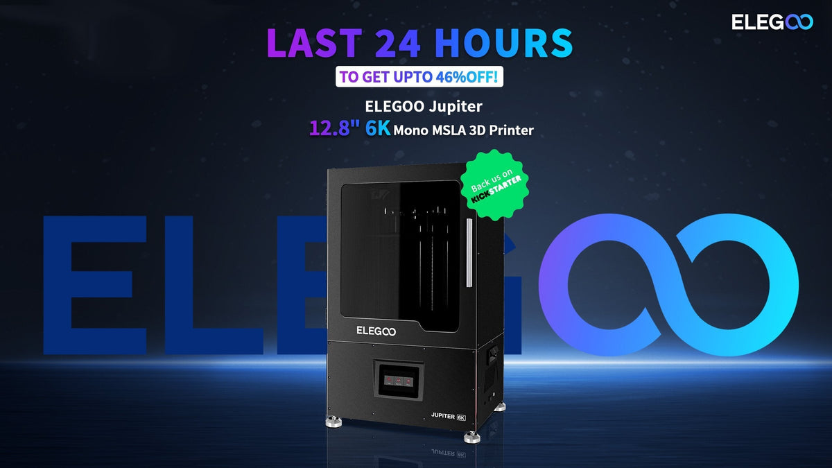 24 Hours Countdown: ELEGOO Jupiter-12.8'' 6K Mono MSLA 3D Printer