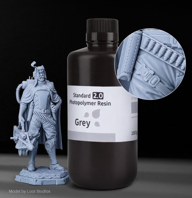 ELEGOO Standard Resin 2.0 yüksek detaylı figür baskısı