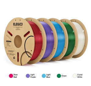 PLA Translucent 5-Color Filament Bundle (5 x 1kg) – Color Pack B
