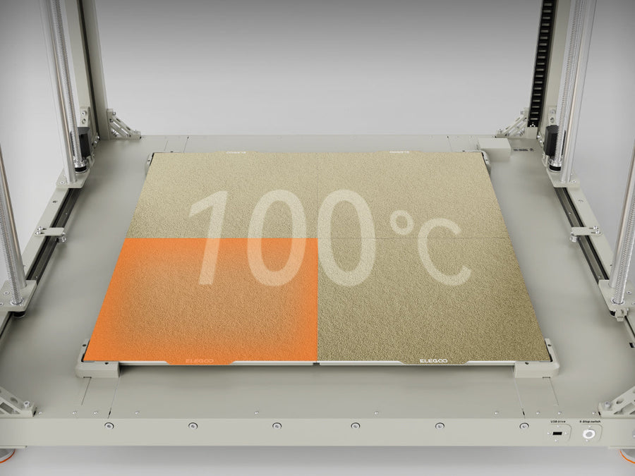 ELEGOO OrangeStorm Giga dört bölgeli 100 derece PEI tabla