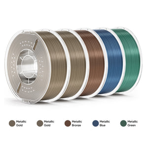 PLA Metallic 5-Color Filament Bundle (5 x 1kg) – Color Pack A