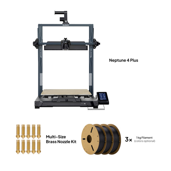 Neptune 4 Plus Starter Bundle - Brass Nozzle & Filament – ELEGOO US