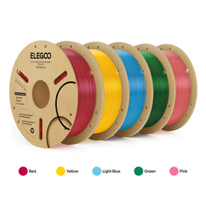 PLA Translucent 5-Color Filament Bundle (5 x 1kg) – Color Pack A
