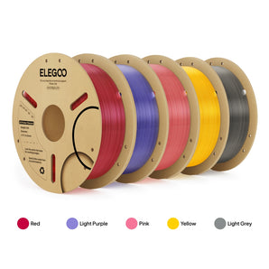 PLA Translucent 5-Color Filament Bundle (5 x 1kg) – Color Pack C