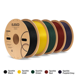 PLA Sparkle 5-Color Filament Bundle (5 x 1kg) – Color Pack A