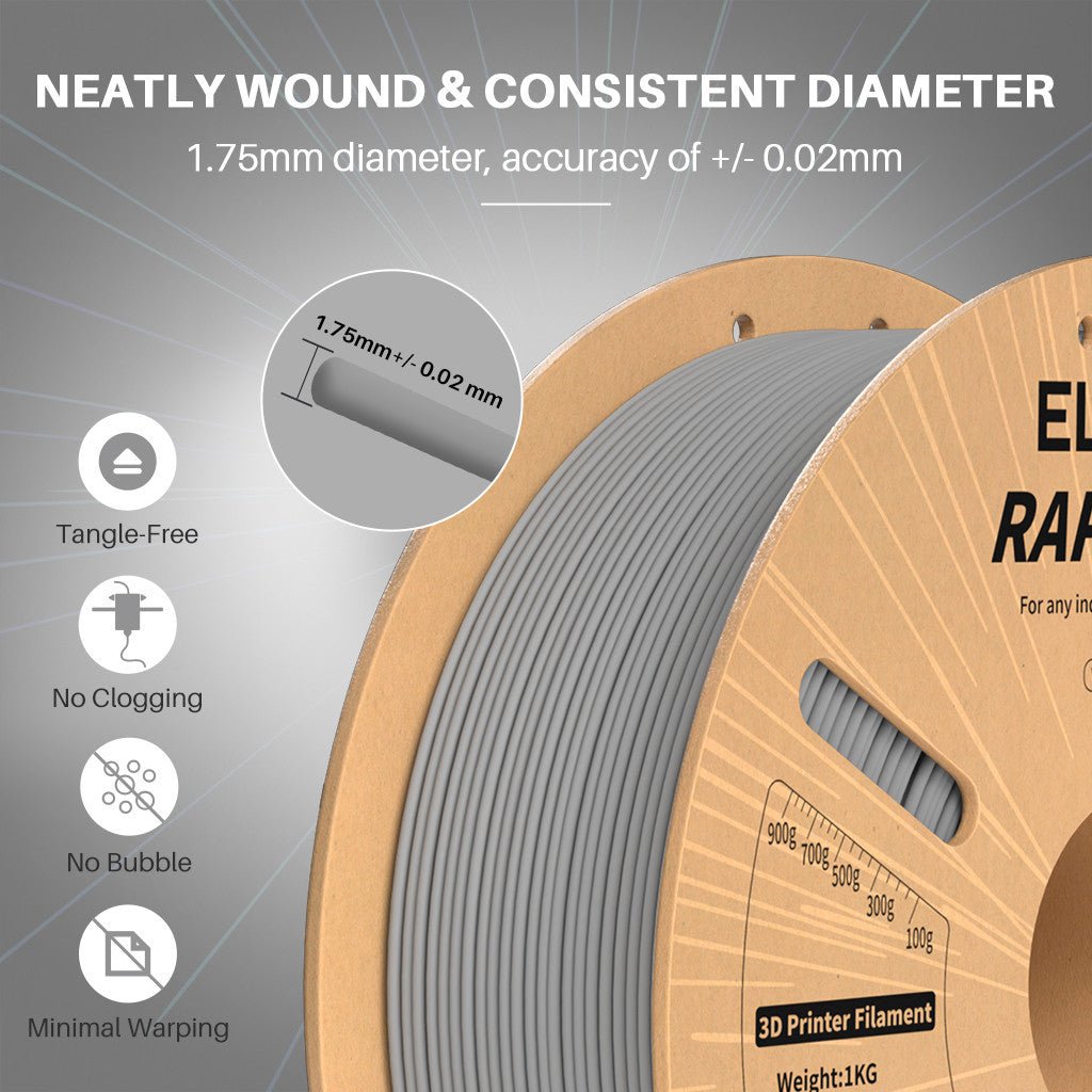 Pla Plus Elegoo Rapid PLA Plus 3D Printer Filament | 10 kg | Grey – ELEGOO US