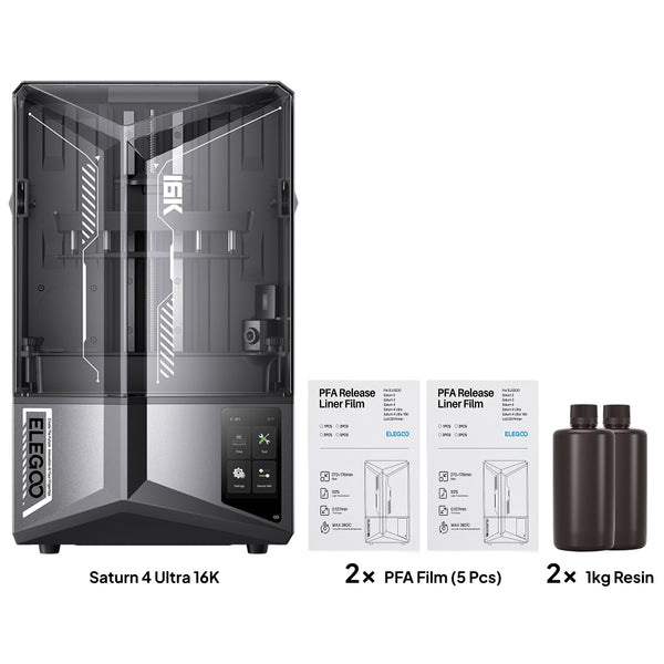 Elegoo Saturn 4 Ultra 16K Starter Bundle - Release Film & Resin