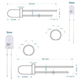 ELEGOO LED Assortment Kit for Arduino (Pack of 600/350, 5 Colors, 3mm and 5mm) Arduino STEM Kits elegoo-shop 