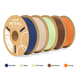 PLA Matte 5-Color Filament Bundle (5 x 1kg) – Color Pack B