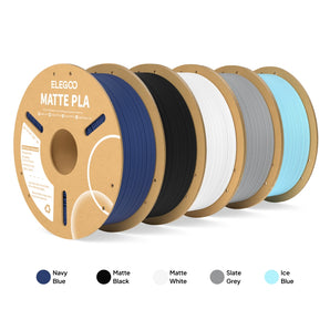 PLA Matte 5-Color Filament Bundle (5 x 1kg) – Color Pack C