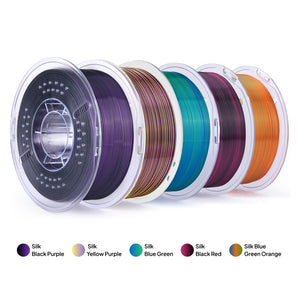 PLA Silk 5-Color Filament Bundle (5 x 1kg) – Color Pack C