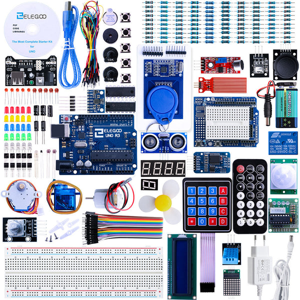 Arduino用のUNO R3 最終版スタータキット (63 Items) UNO R3 Most Complete Starter Kit – ELEGOO US