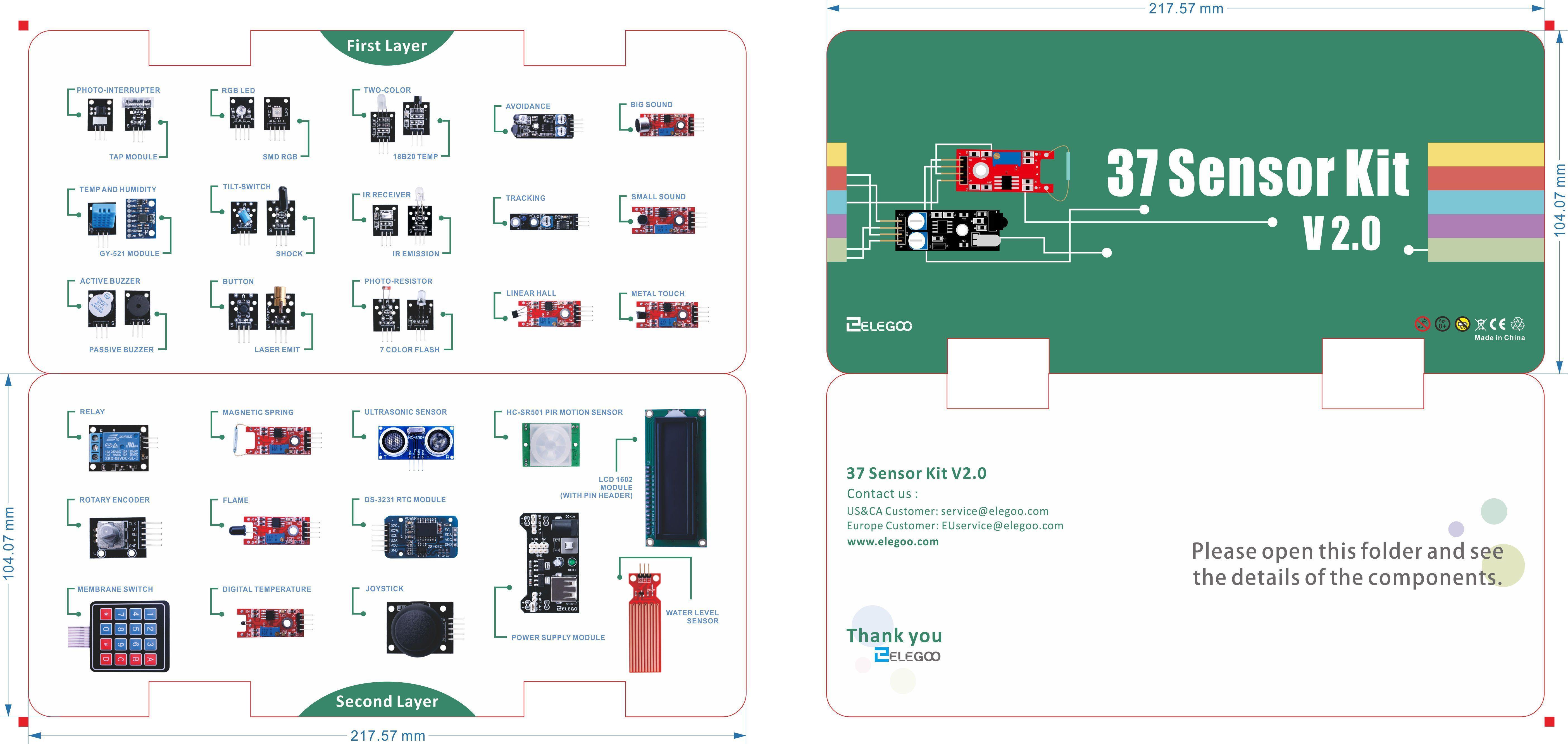 Upgraded 37 in 1 Sensor Modules Kit – ELEGOO US
